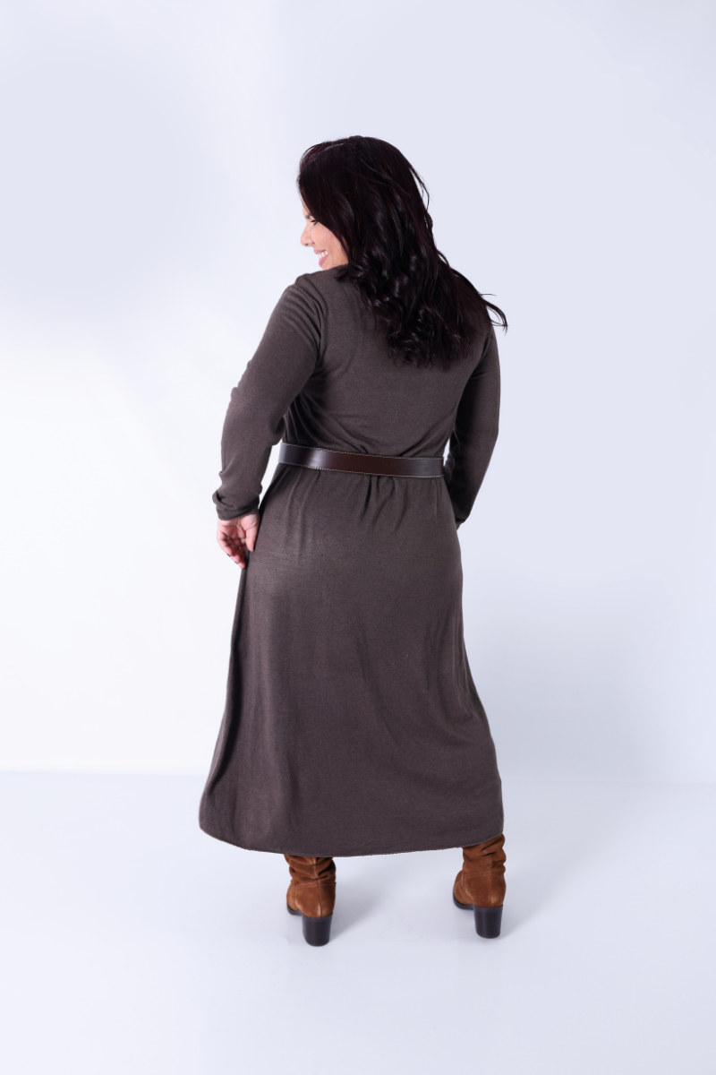 Robe en Maille Sina Marron