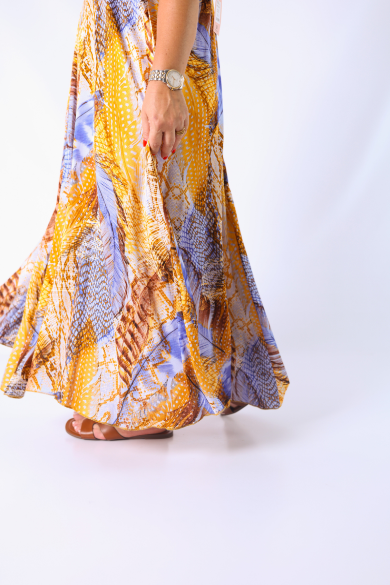 Vestido Rüga alças finas com padrão floral