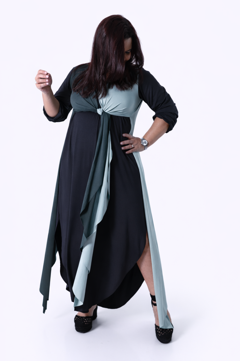 Vestido Tropical Brasil Lycra Butterfly Verde