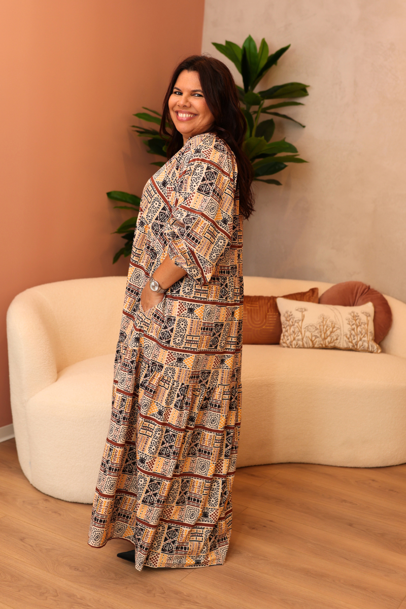 Vestido Bohome Terra Camel