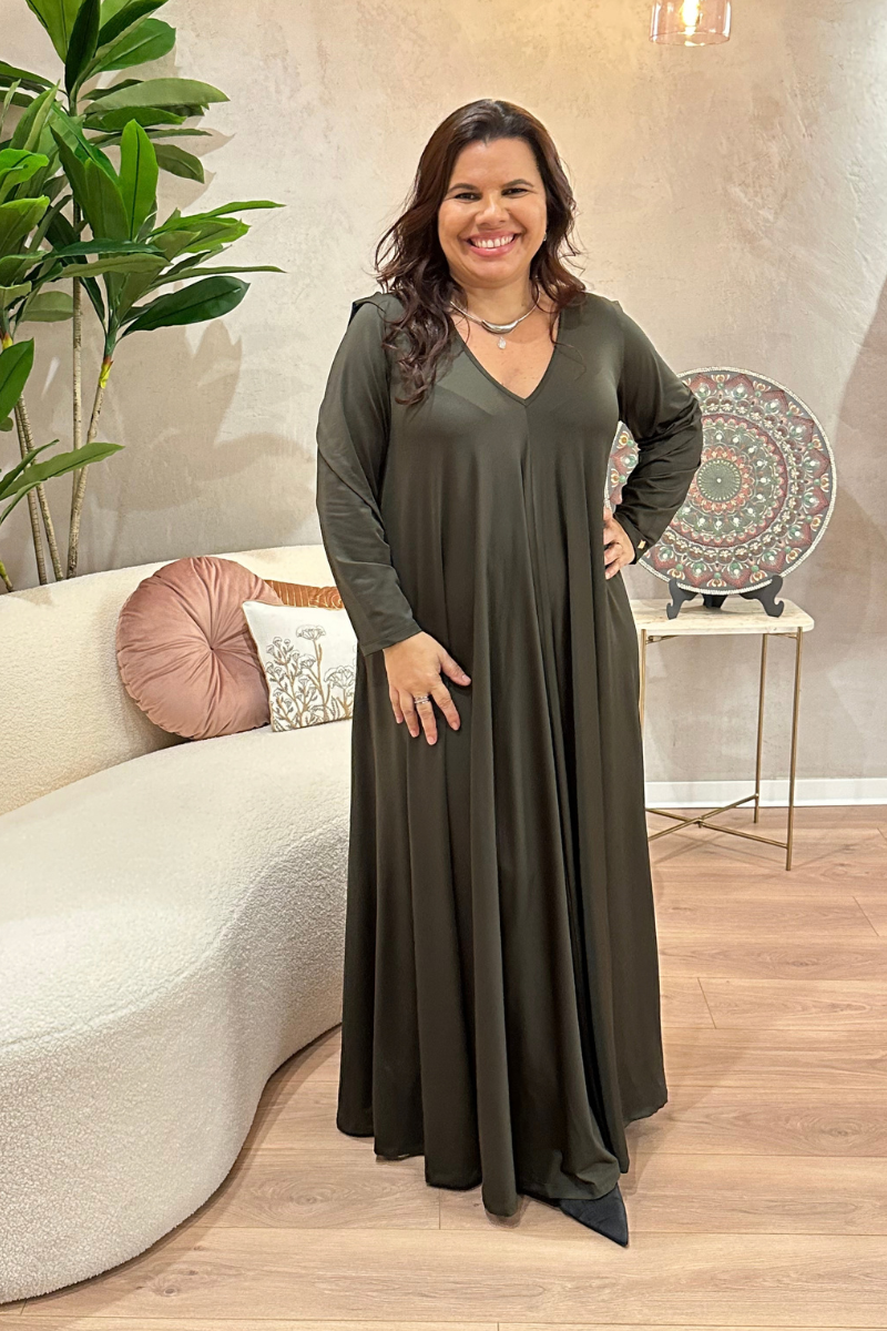Vestido StéllaFit Musa Khaki