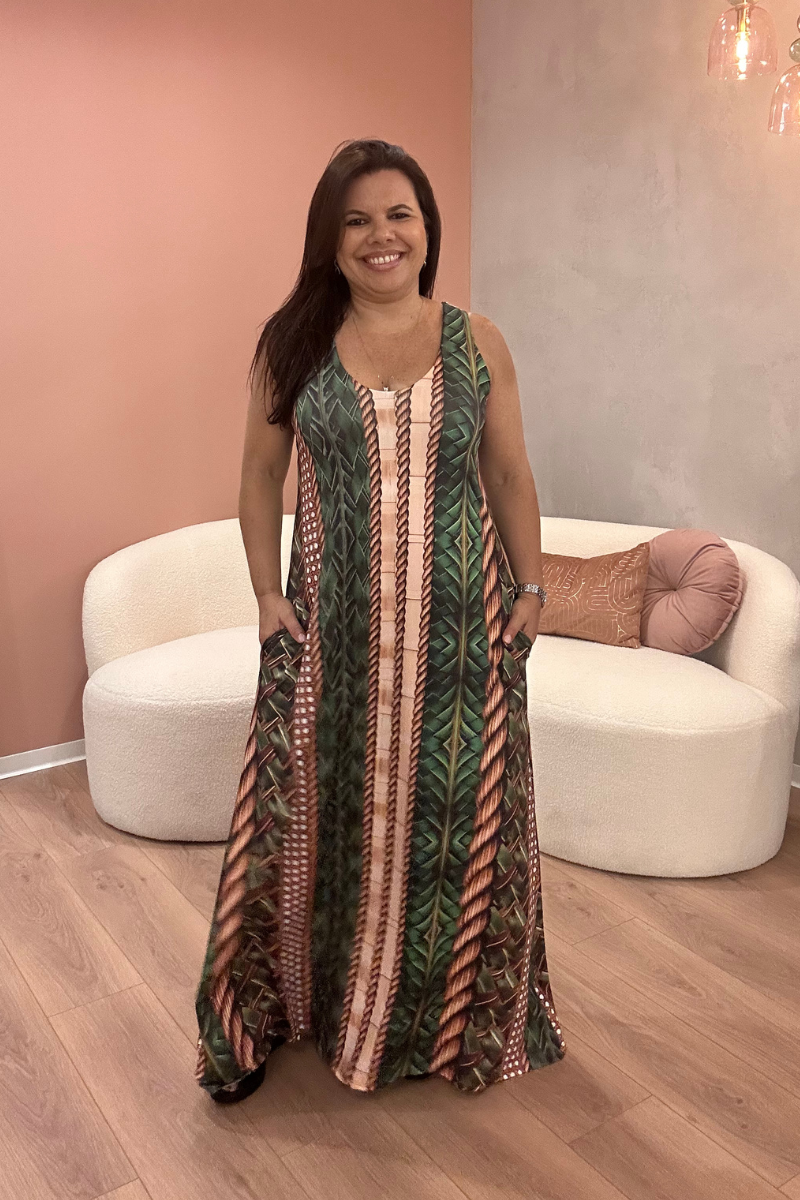 Vestido Tropical Brasil Destiny Verde