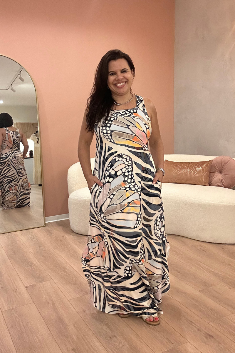 Vestido Tropical Brasil Premium Butterfly