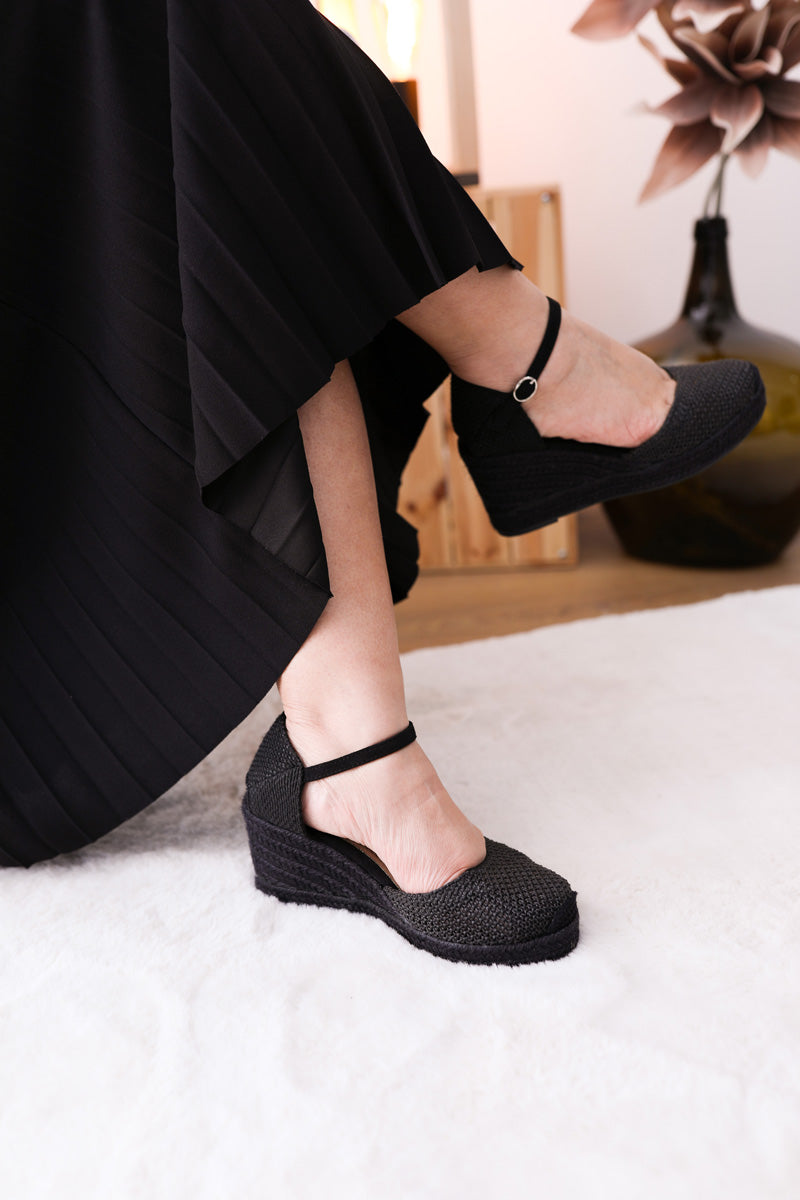 Espadrille en Crochet Noire - CORINA