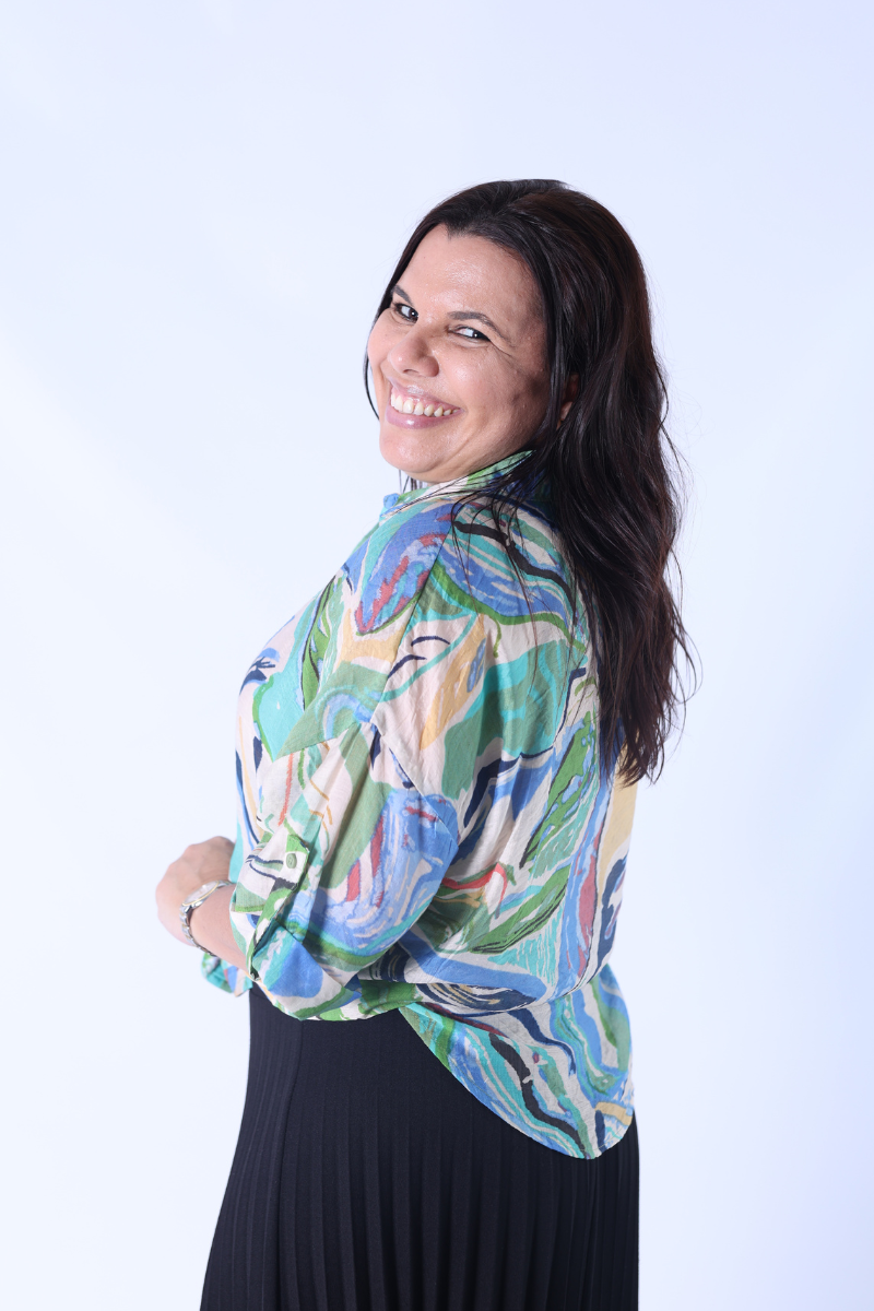 Blusa Botão Abstrata Verde