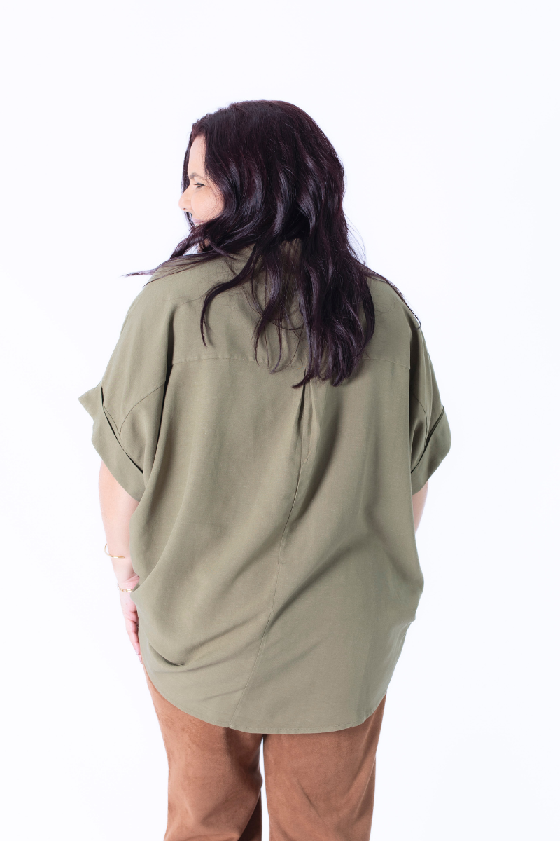 Vestido Topo Canalé con Contraste - RUGA