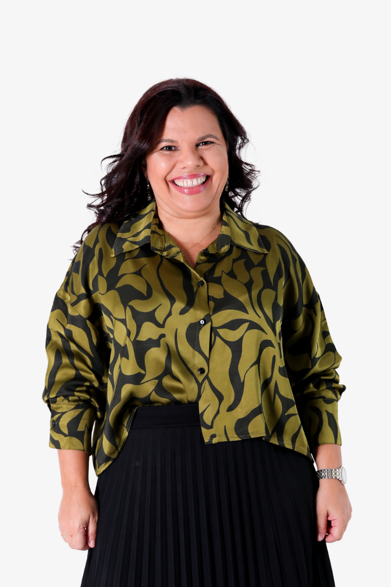 Blusa Rüga Floral Verde