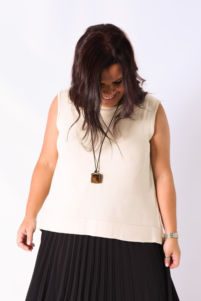 Blusa de Tirantes Beige