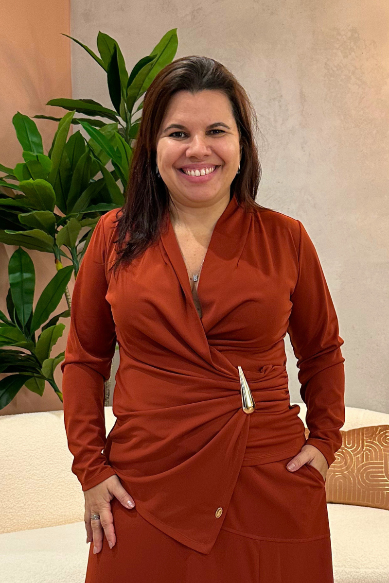 Blusa Modélite Drapeada Terracota