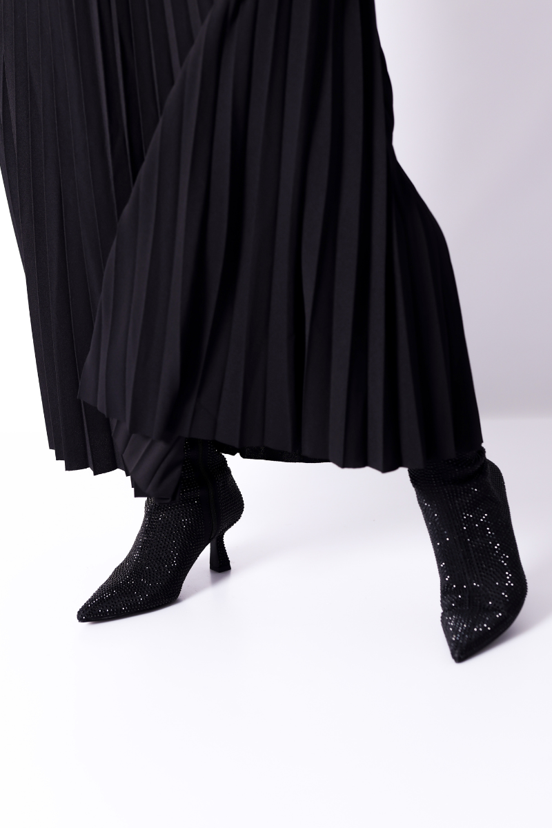 Bota Negra con Brillo - CORINA