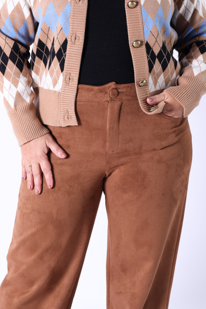 Pantalon en Daim Camel – RUGA