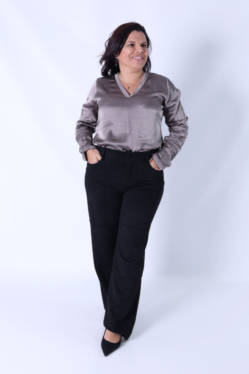 Calça Camurça Preta - RUGA