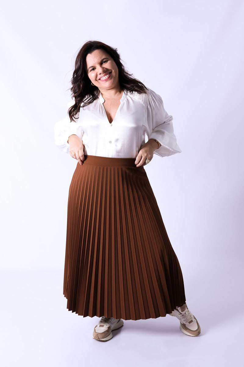 Camisa Zaya Satinada Blanca