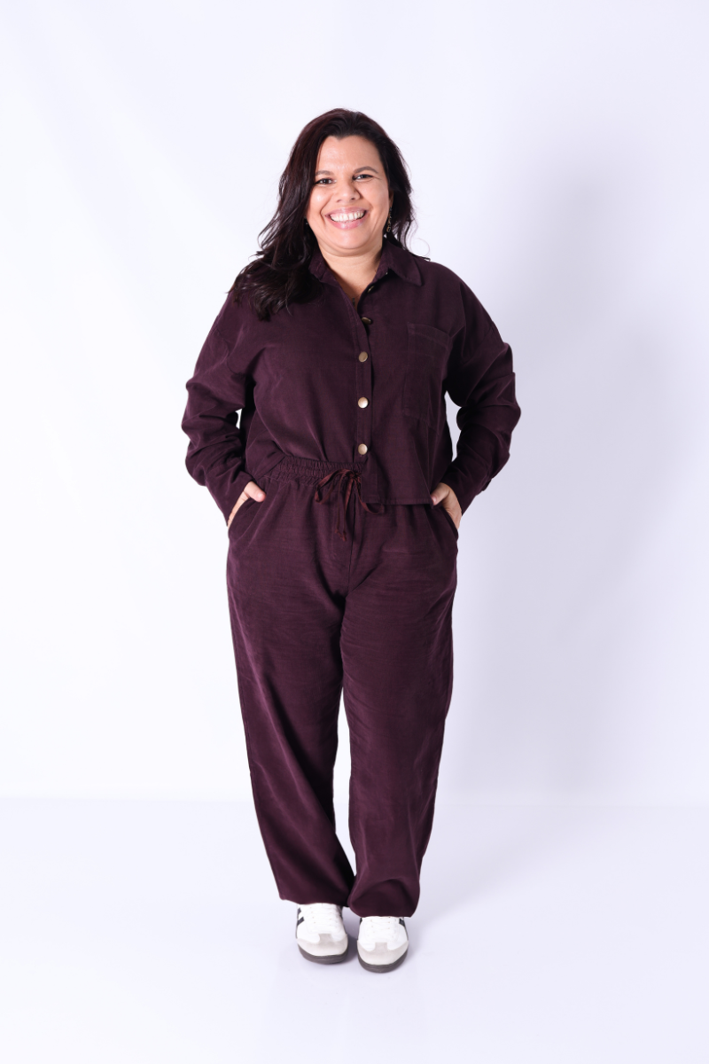 Camisa com botões Borgonha - RUGA