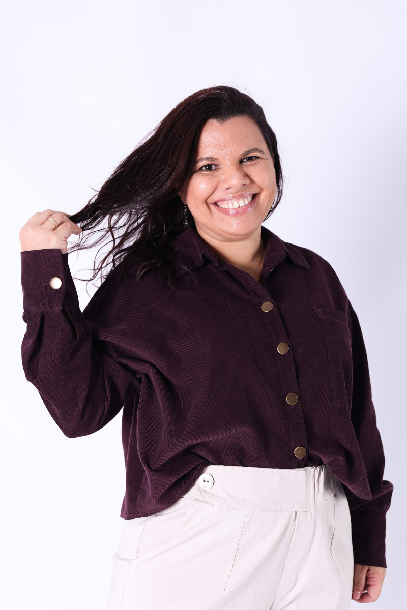 Camisa com botões Borgonha - RUGA