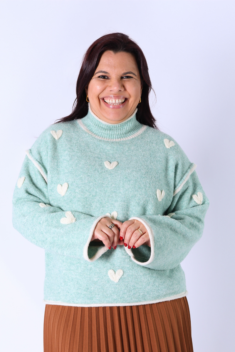  Pull en Maille Asha Vert 