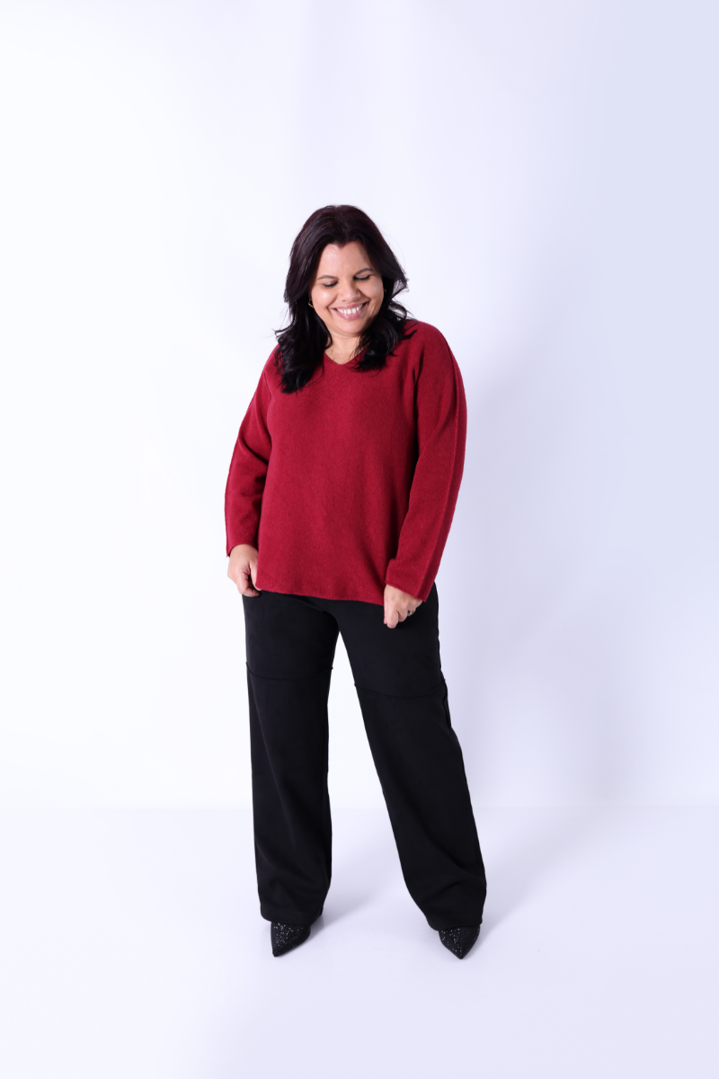 Jersey de Punto Brisa Burdeos