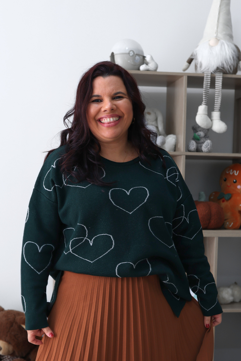 Camisola Natal Verde Coração - RUGA