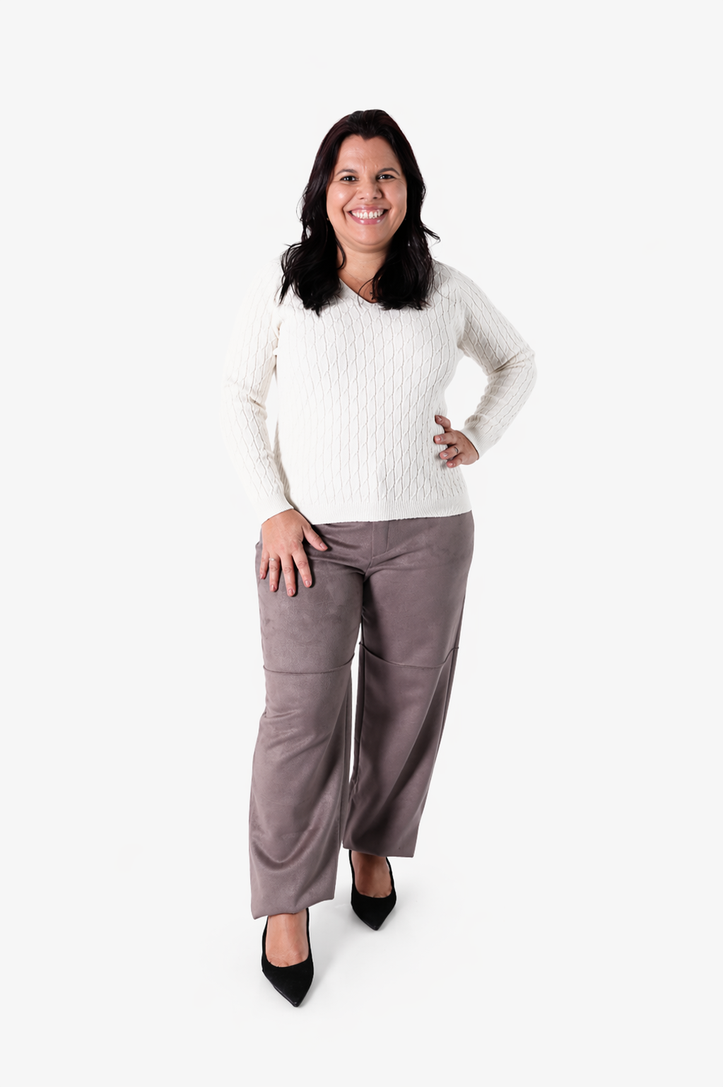 Camisola Rüga Tranças Cru