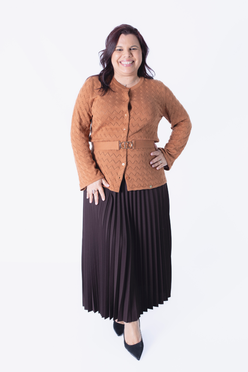 Falda Plisada Lara Chocolate