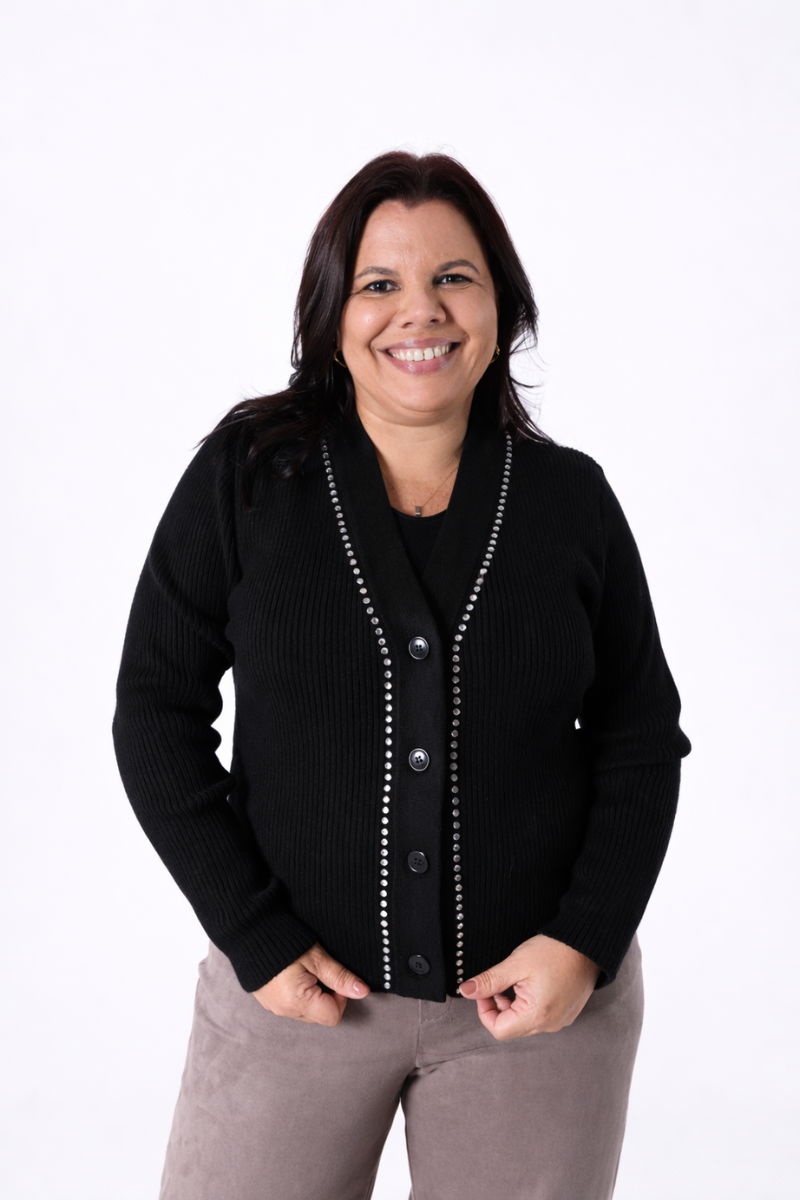 Chaqueta con Cristales Negra - RUGA