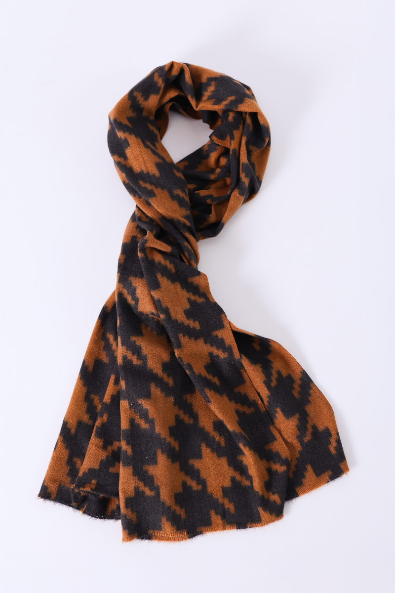 Echarpe Geométrica Marrón