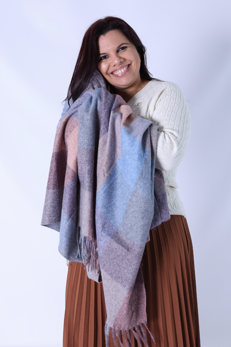 Echarpe Multicolor Lilás