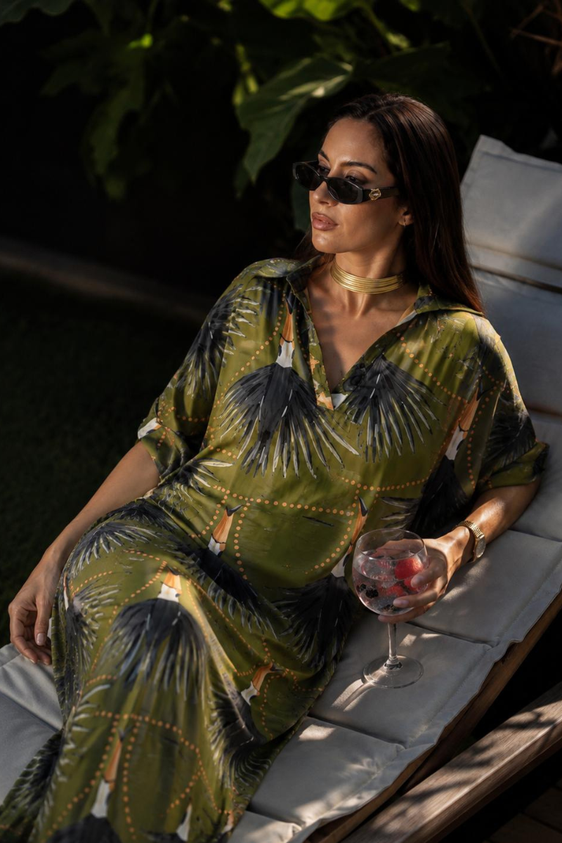 Vestido Hunny Malha Fria Tucanos Verde