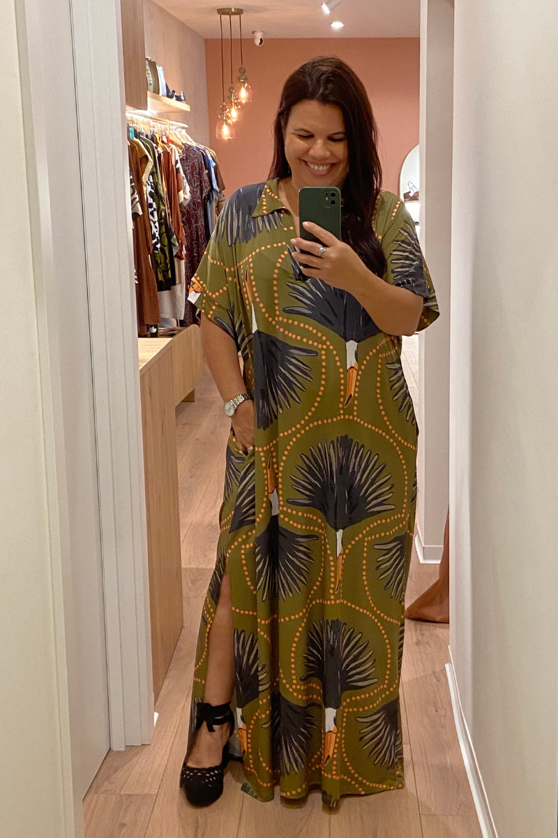 Vestido Hunny Malha Fria Tucanos Verde