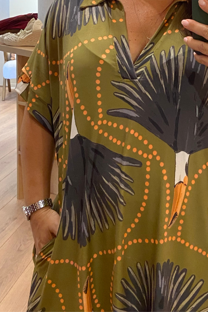 Vestido Hunny Malha Fria Tucanos Verde