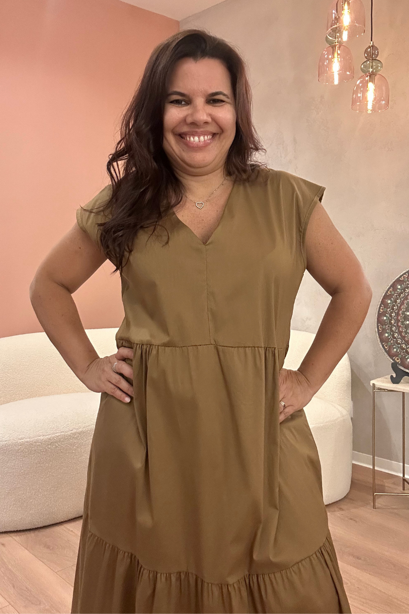 Vestido Lizalù Luna Camel