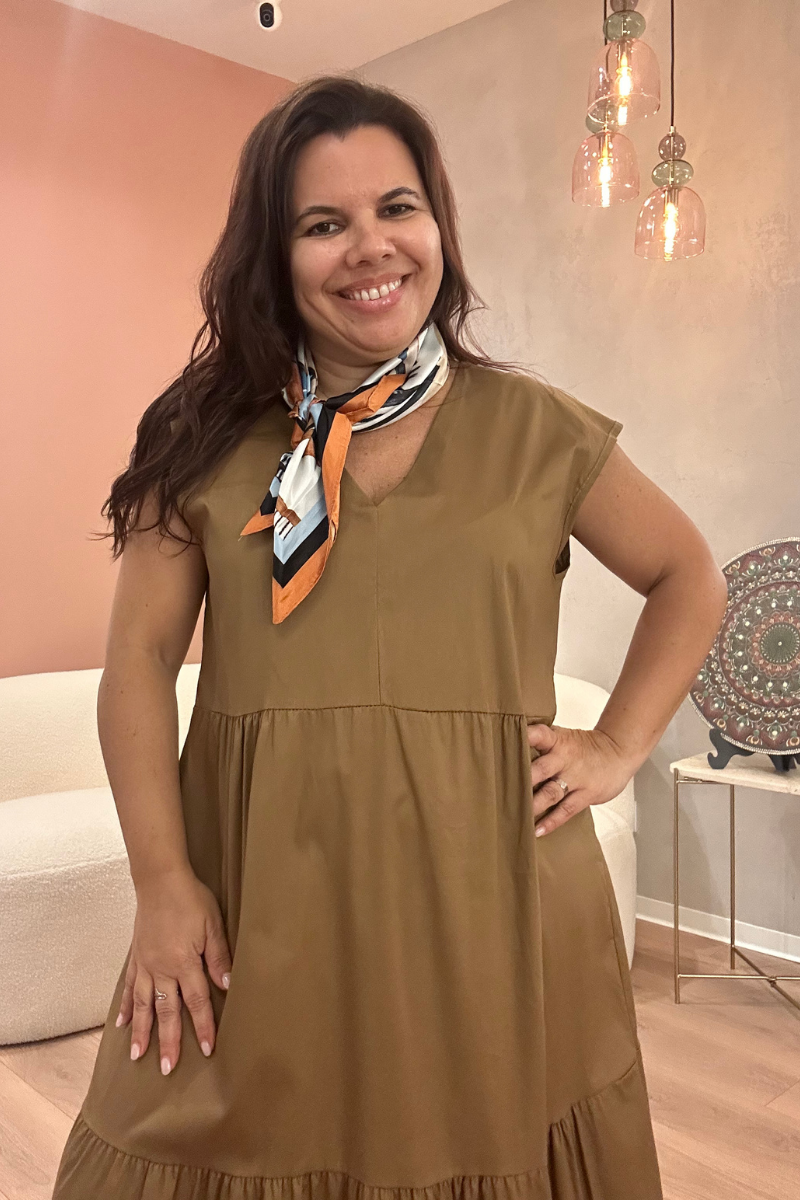 Vestido Lizalù Luna Camel