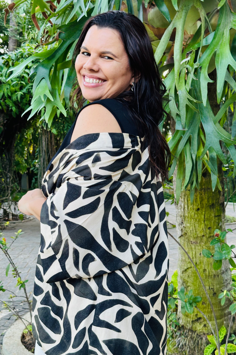 Kimono Estampado Abstracto