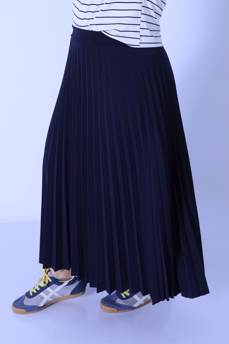 Jupe Plissée Lara Bleu Marine