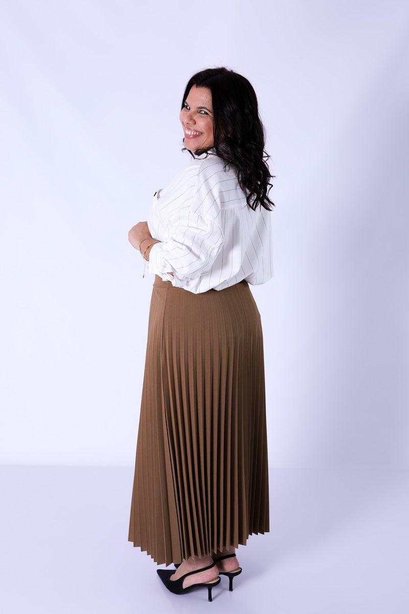 Jupe Plissée Lara Camel