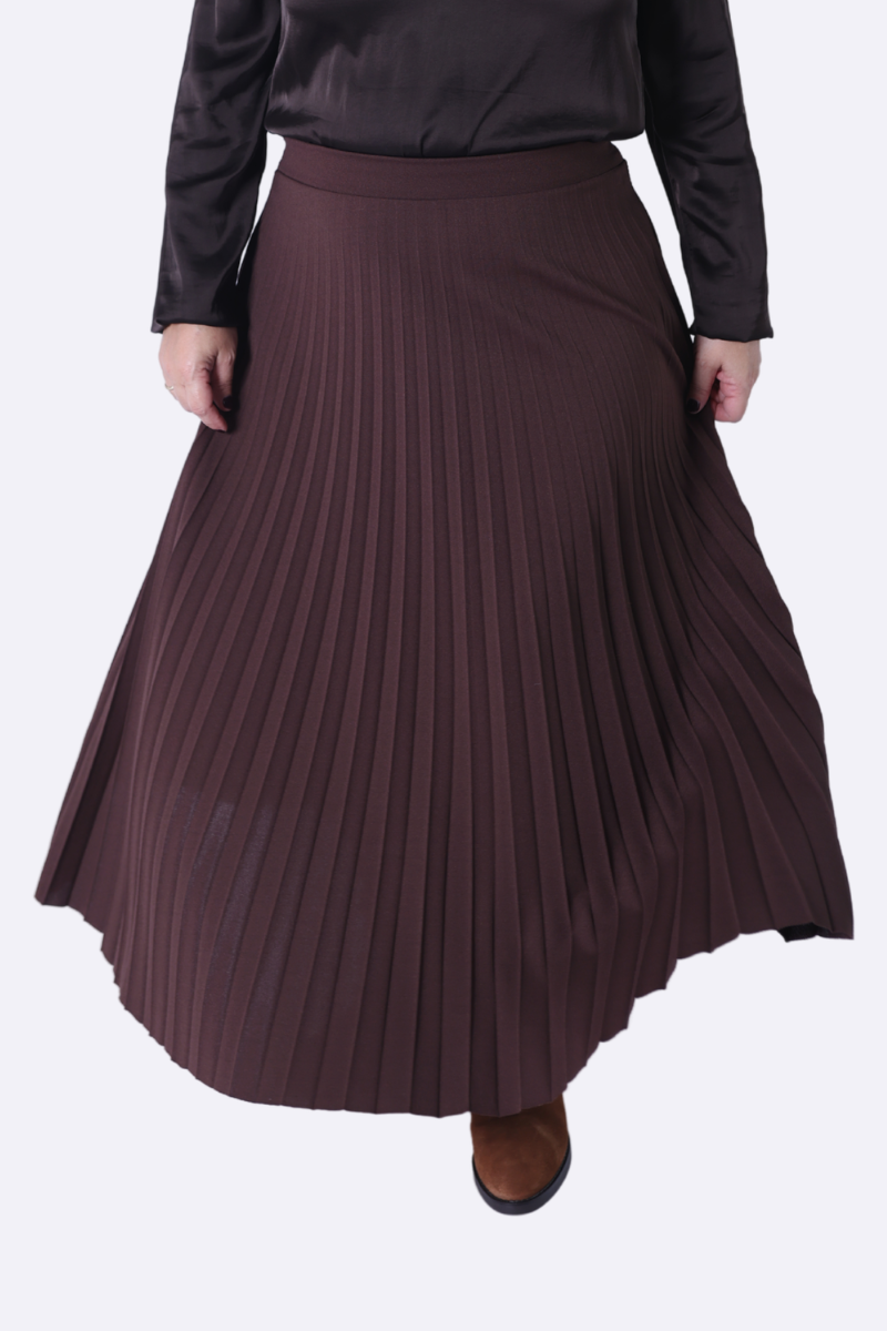 Falda Plisada Lara Chocolate