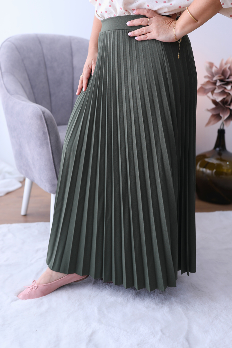 Saia Plissada Lara Verde