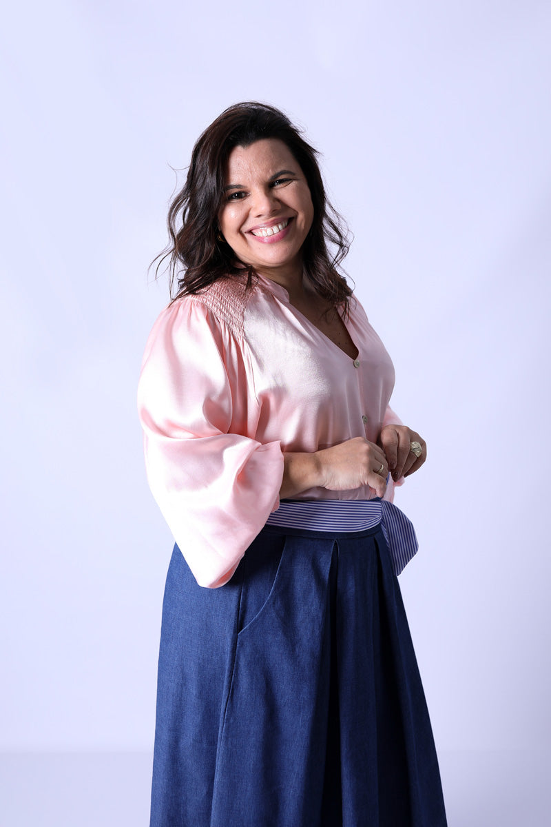 Camisa Zaya Satinada Rosa