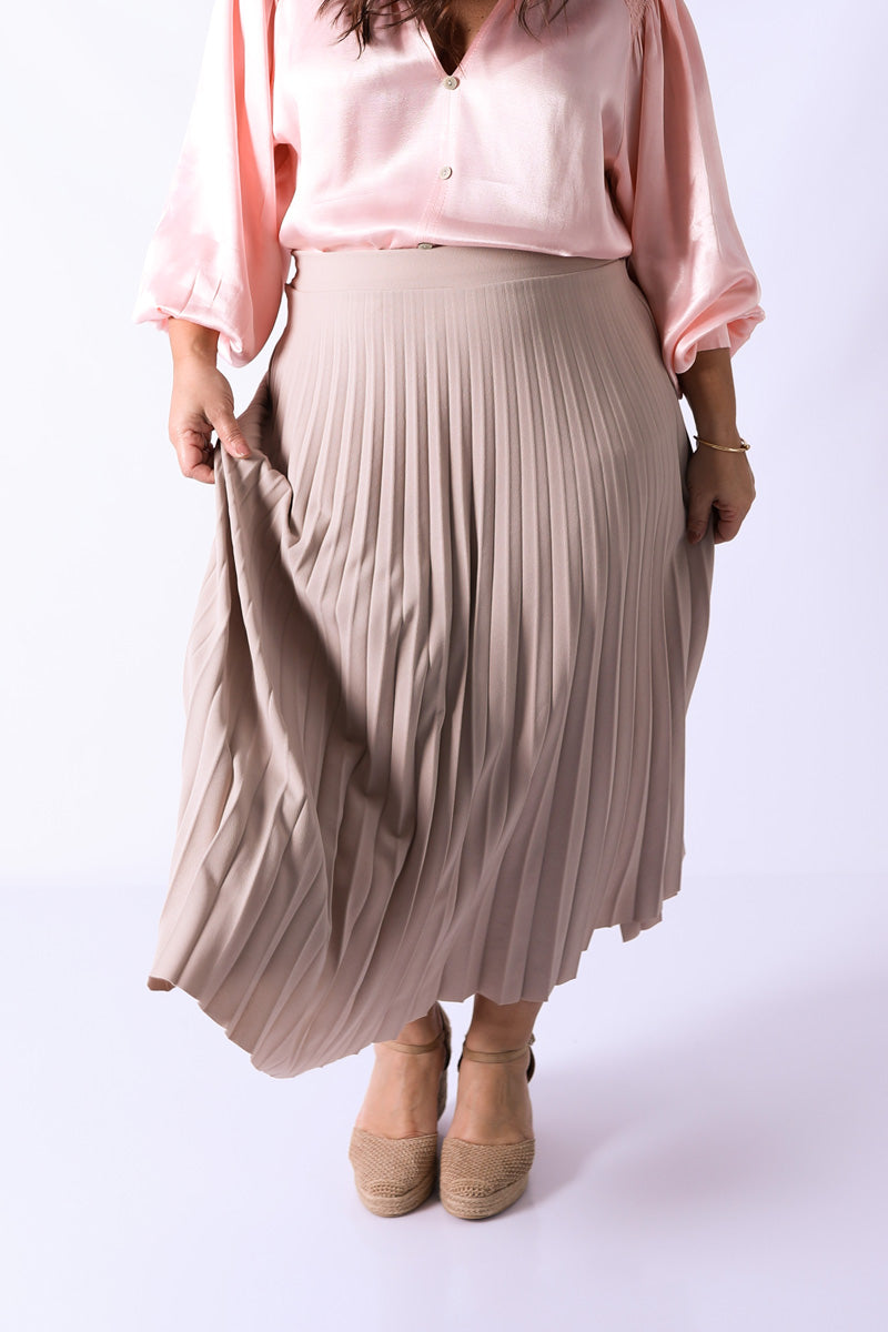 Jupe Plissée Lara Sable