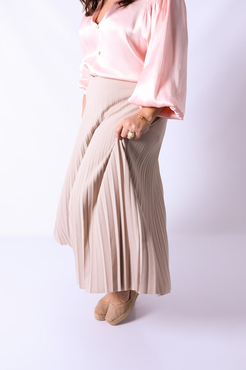 Jupe Plissée Lara Sable