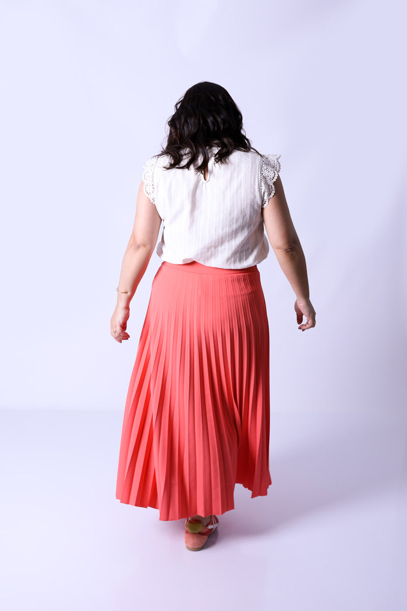 Jupe Plissée Lara Corail