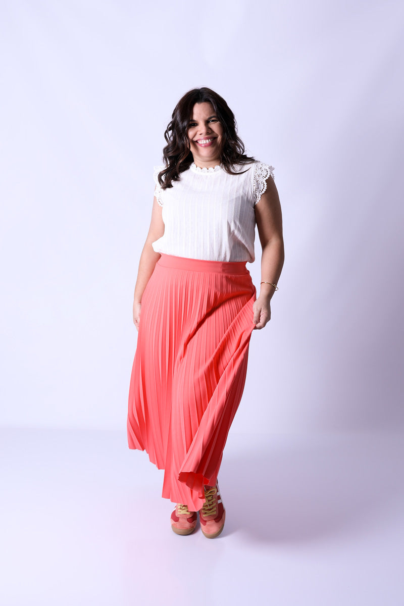 Jupe Plissée Lara Corail
