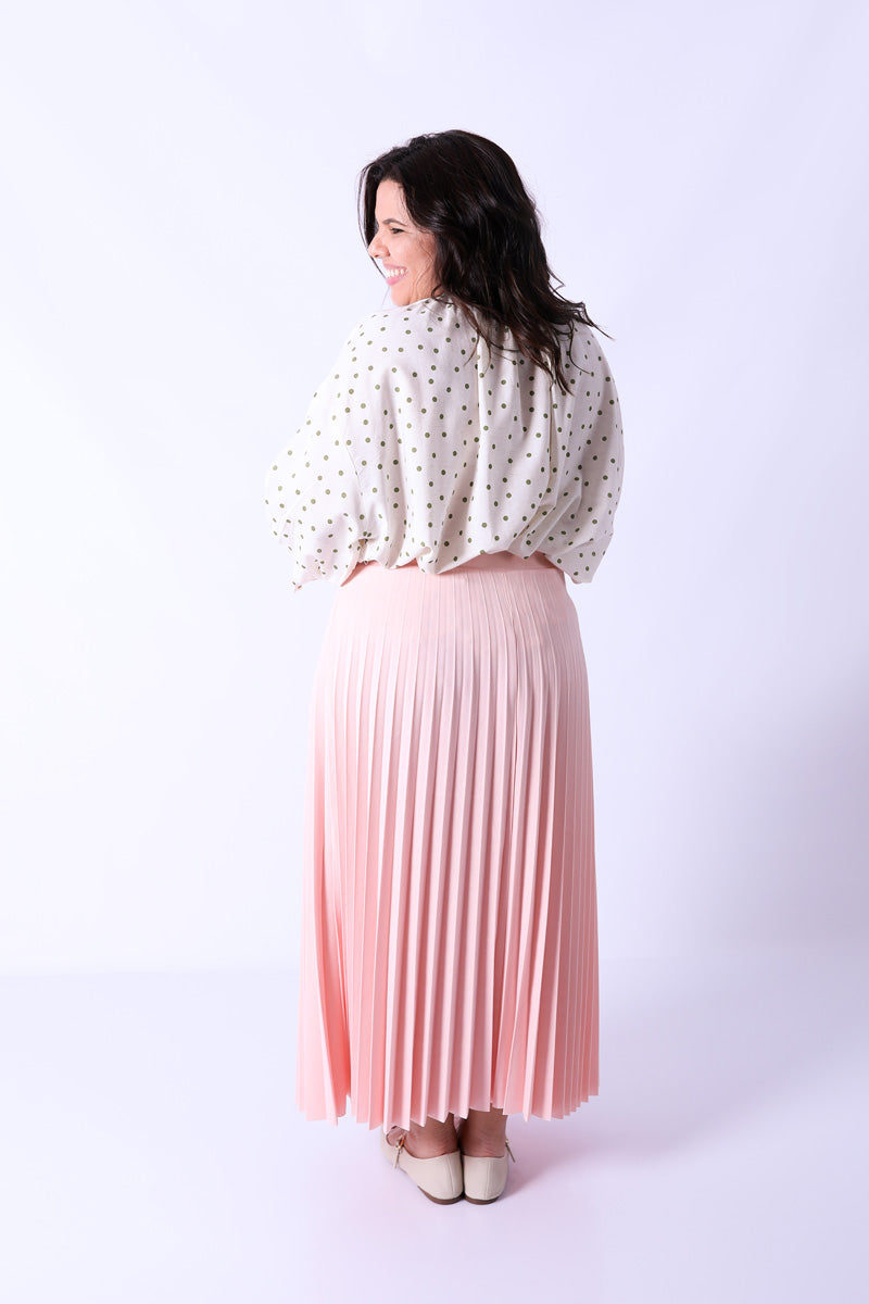 Jupe Plissée Lara Pêche