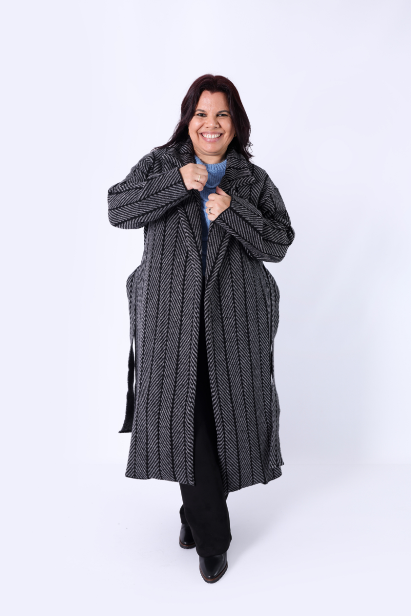 Sobretudo Espinha Antracite - RUGA