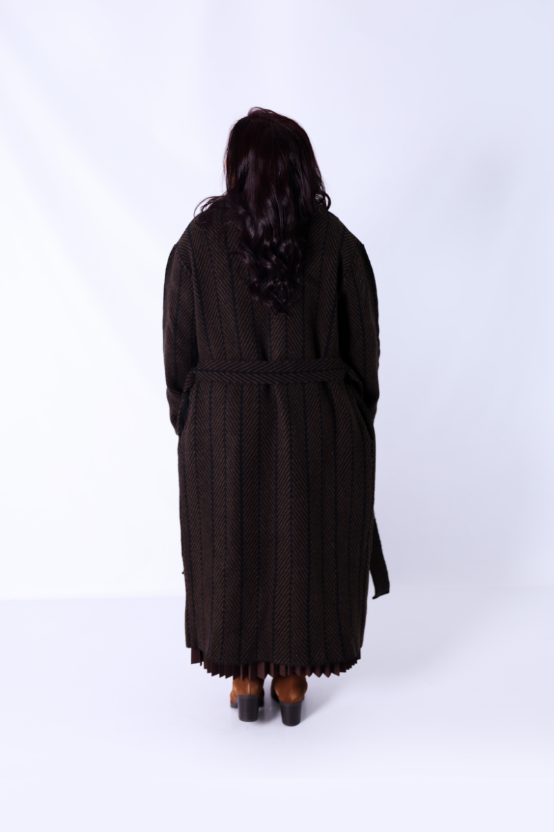 Manteau Chevrons Marron – RUGA