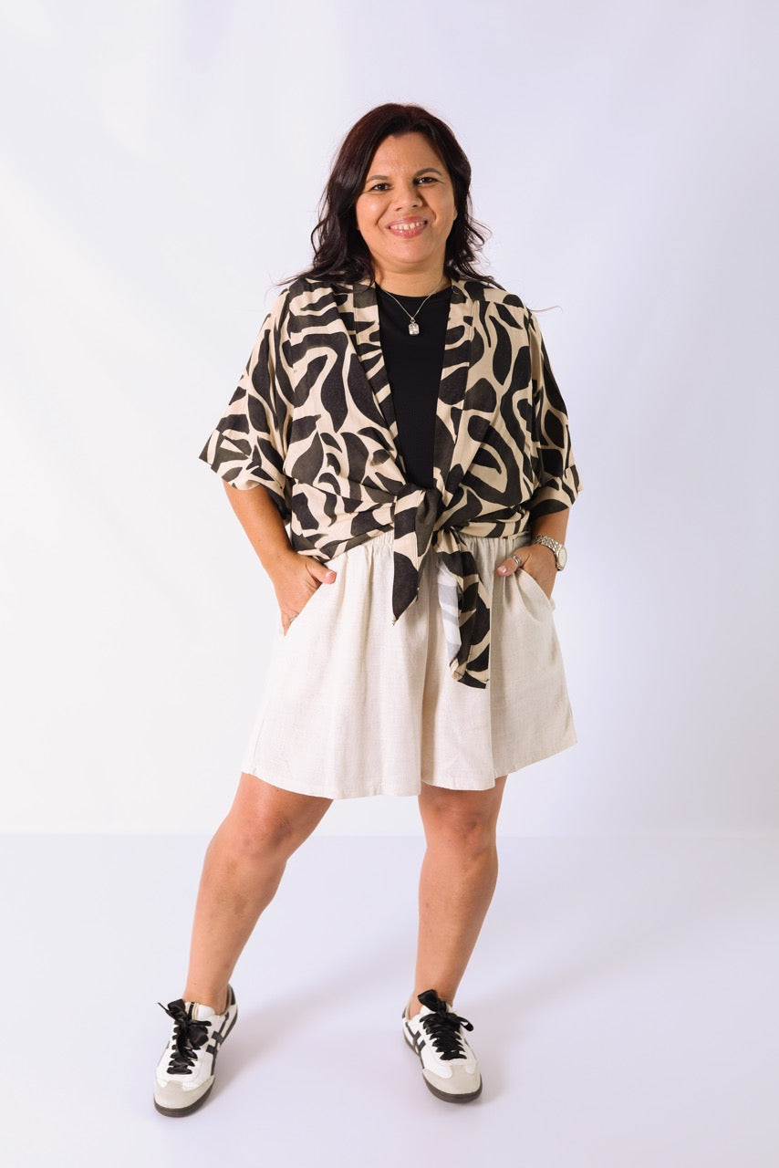 Baskets Rétro Noir et Blanc - CORINA