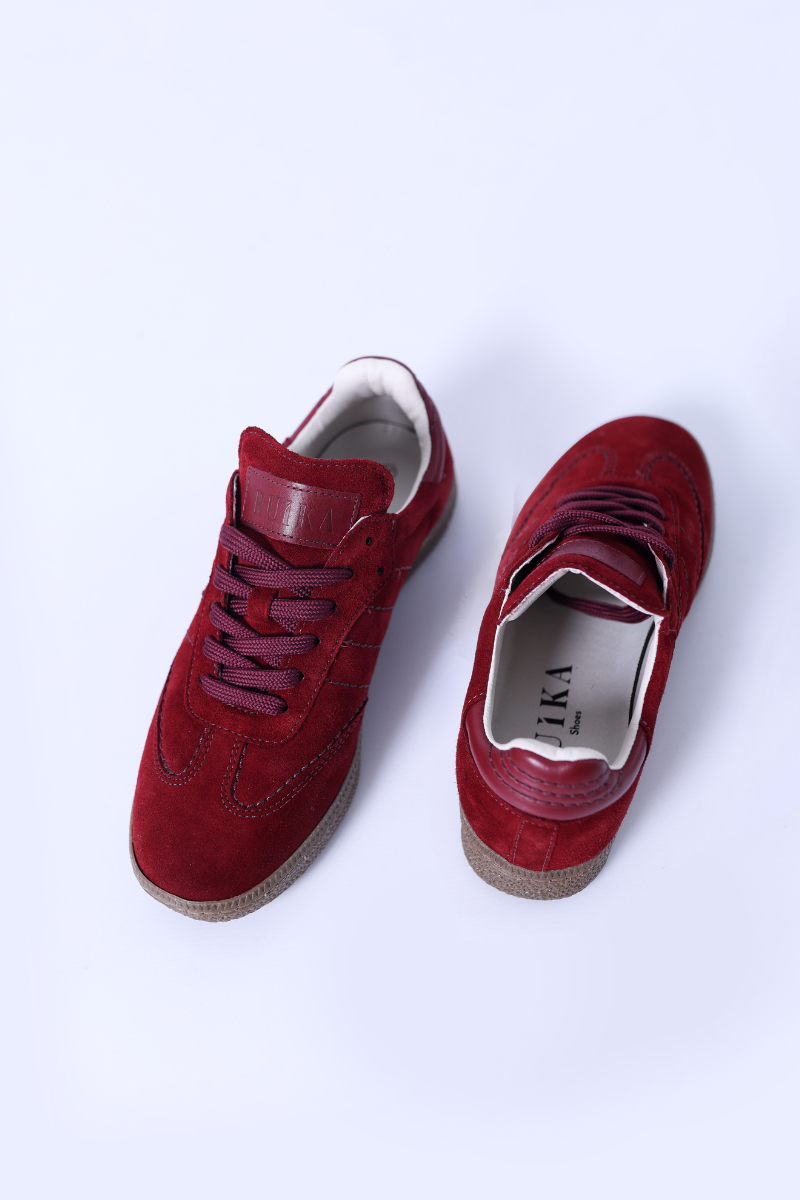 Baskets en Daim Bordeaux - RUIKA