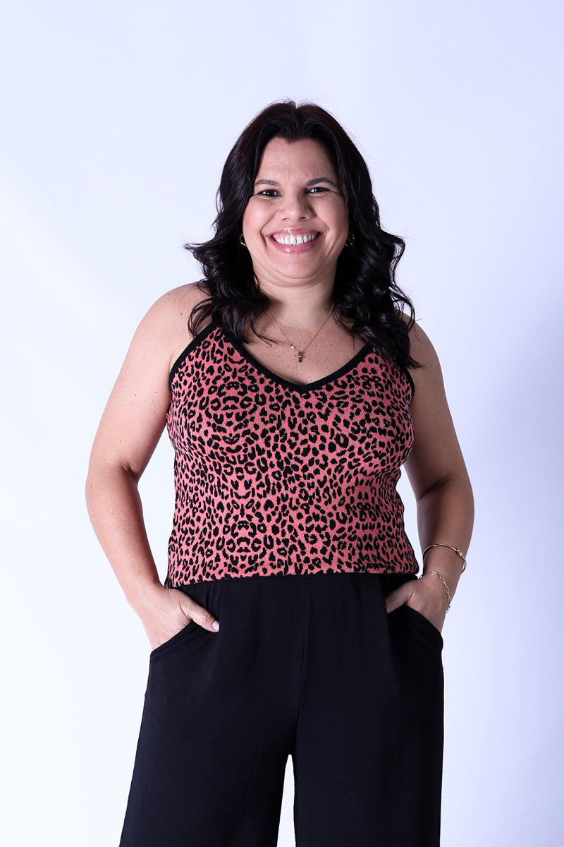Top Leopardo Coral - RUGA
