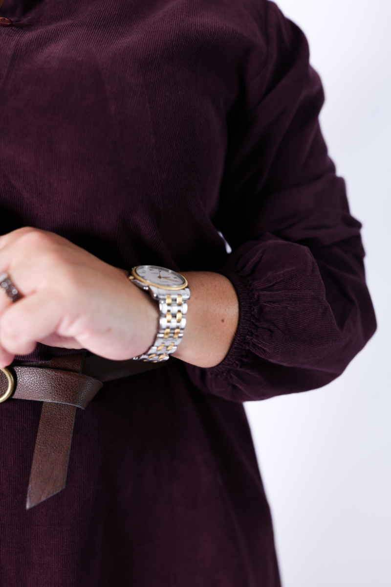 Vestido Camisero Burdeos - RUGA