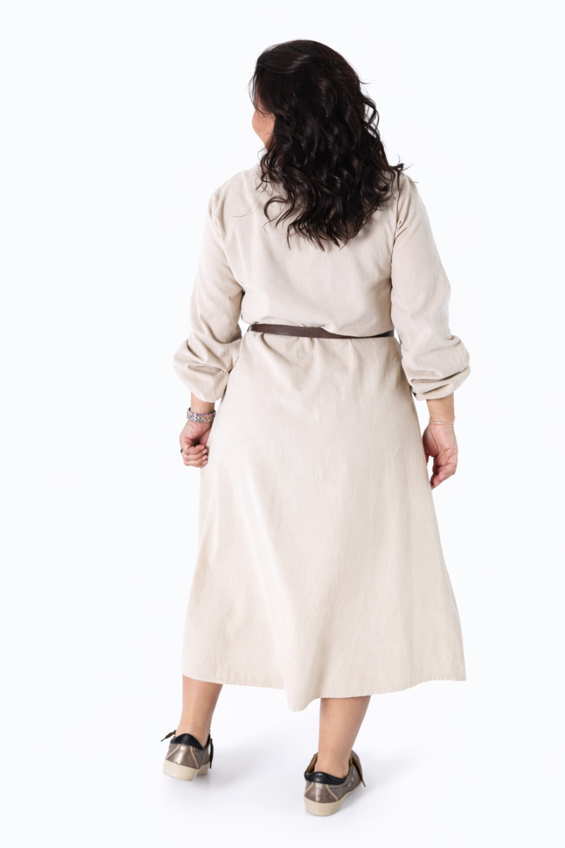 Vestido Rüga Camiseiro Cru